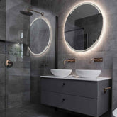 Specchio LED Rotondo | Controllo tramite interruttore a muro | Luce bianca neutra - Reyze Serie Edge Modello 8